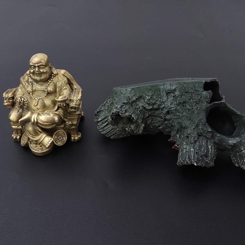 Decoración de Buda de latón, Figuras de Buda Sonriente Feng Shui Riqueza Estatua de Buda Feliz colección geomántica