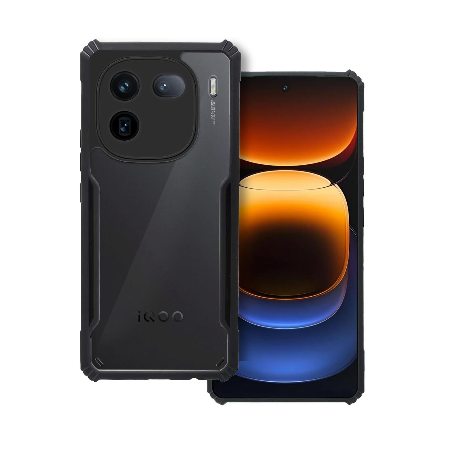 Plus 360 Degree Protection Black Border Back Cover for iQOO 12 5G - Black (B0CRQ6STKT) Amazon Price History, Amazon Price Tracker