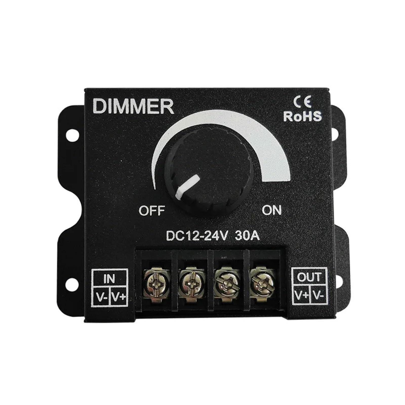 DC12V-24V LED dimmer 30A 360W Adjustable Brightness dimming Strip Light Driver Monochrome Controller stepless(Style 1)