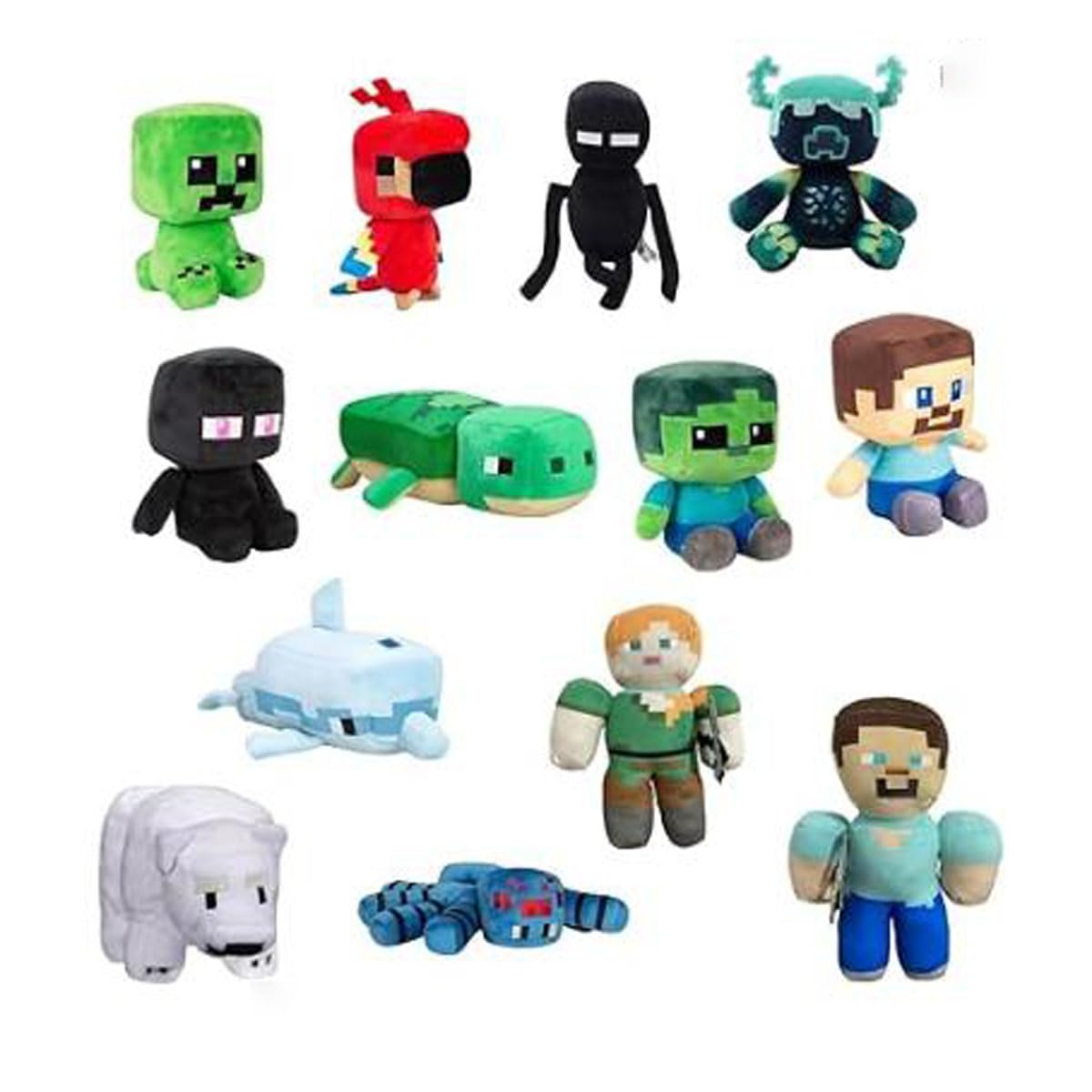 Amazon.co.jp: マイクラ ぬいぐるみ 人形 アレックス スティーブ