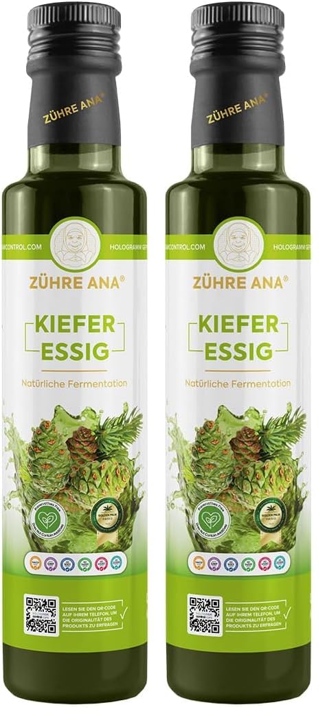 Zühre Ana Çam Sirkesi Doğal Fermantasyon Pine Vinegar 500 ml (2 paketi)