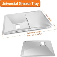 GFTIME Univerzális Zsírgyűjtő Tálca 38-65 cm Gázgrill Grillhez Állítható 2