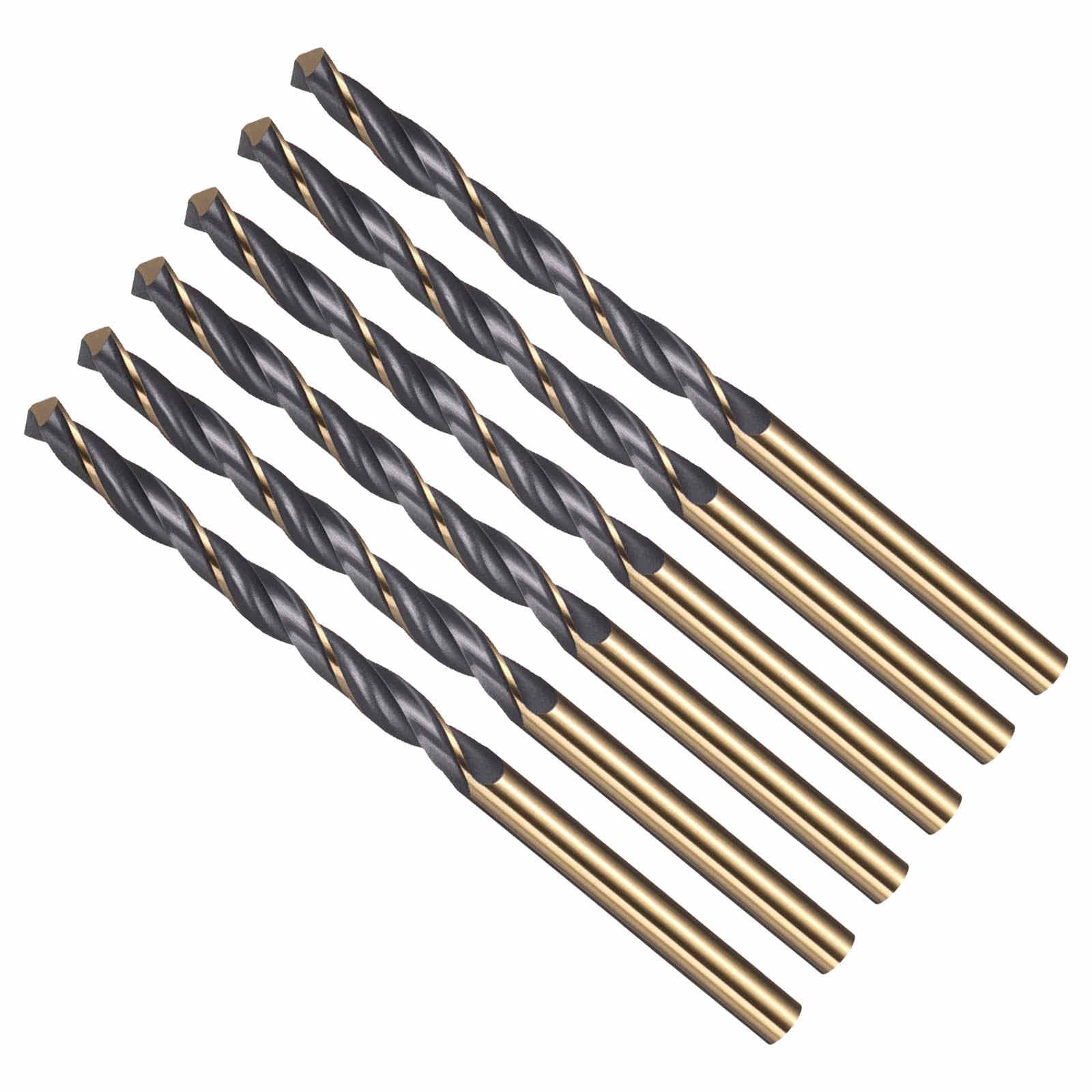 CoCud Drill Bit, 4mm Cutting Diameter, 4341 HSS Jobber Bits Gold and Black 118° Cutting Angle