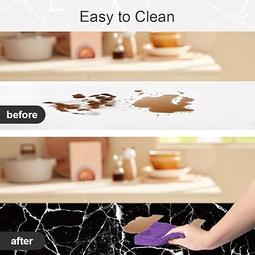 Miniatura 7 de Papel de contacto de mármol, papel tapiz de cocina para despegar y pegar, papel tapiz de vinilo impermeable para gabinetes, encimeras, revestimiento