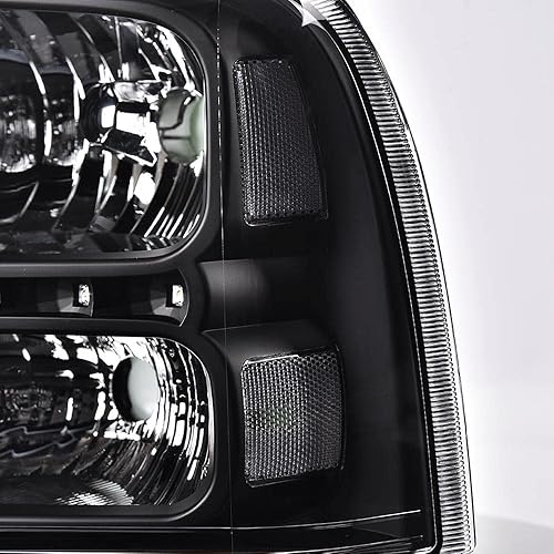 Miniatura 8 de CHEDA Faros delanteros LED DRL, compatibles con Ford F250 F350 F450 F550 Super Duty 2005 2006 2007, faros delanteros de esquina ámbar (lente