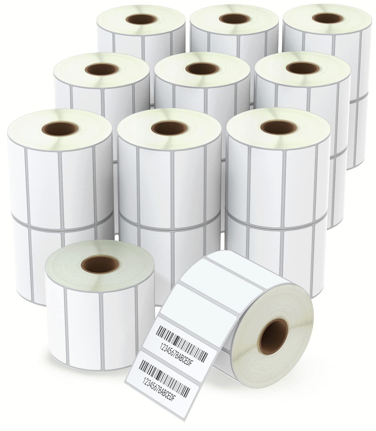 BETCKEY - 2.625" x 1" (67 mm x 25 mm) File Folder & Address Labels Compatible with Zebra & Rollo Label Printer,Premium Adhesive & Perforated [20 Rolls