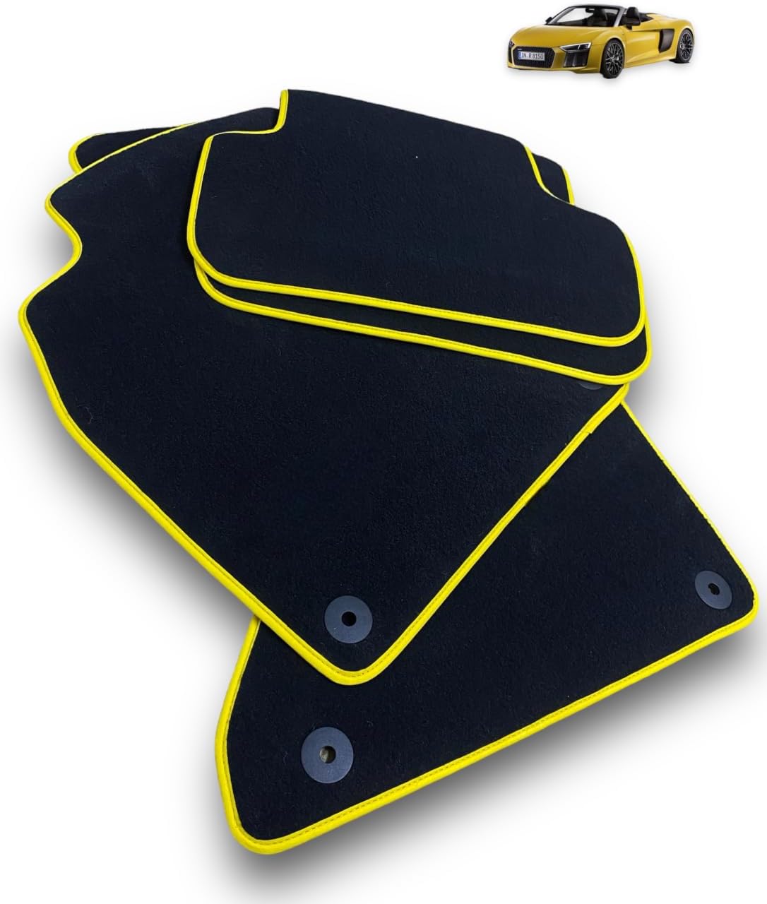 Generic Custom Fit Car Floor Mats for Audi A1 A3 A4 A5 A6 A7 A8 R8 S RS TT Q2 Q3 Q5 Q7 Q8 E-Tron Black Carpet Car Floor Mats
