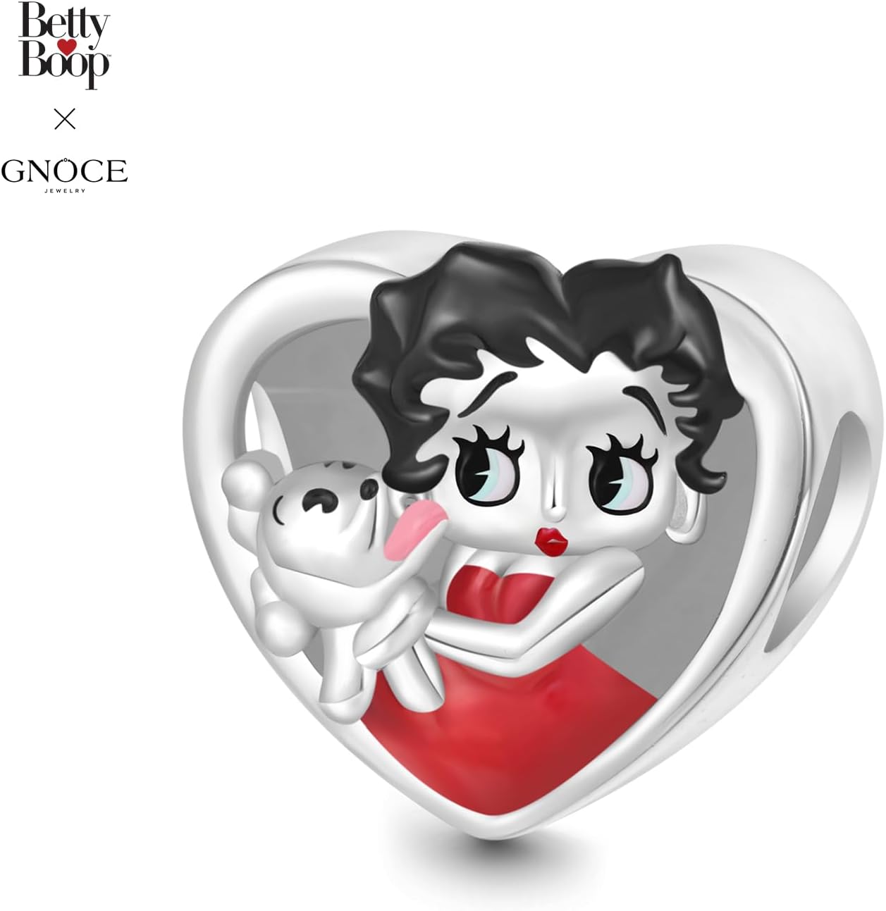 GNOCE Pendant Charm, S925 Sterling Silver Dangle Charms for Women Wife, Valentine‘s Day, Mother’s Day Jewelry Gift (Hugs Puppy) - Image 2