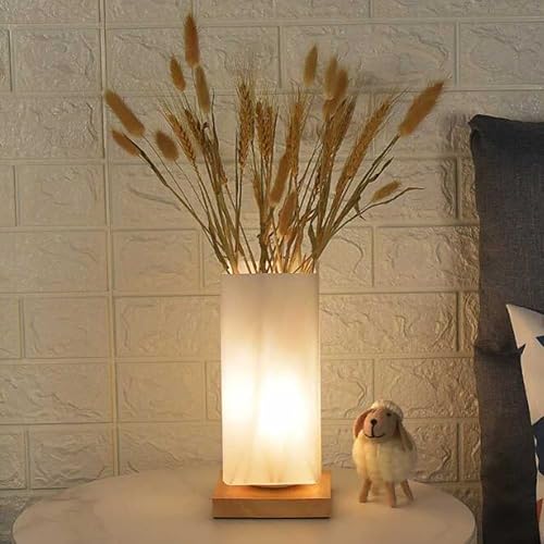 Lámpara de mesita de noche moderna lámpara de mesa decorativa de cristal arreglos florales y luz nocturna LED 2 en 1 temperatura de 3 colores