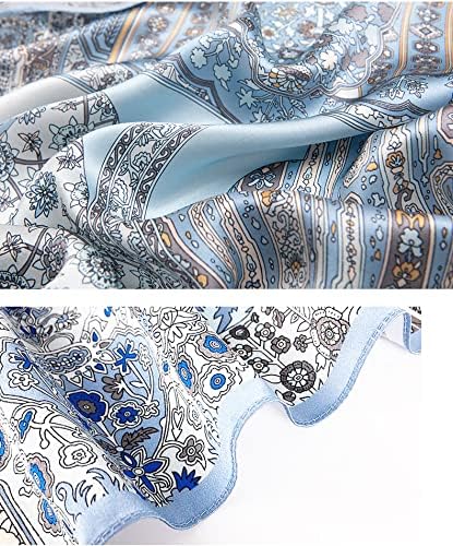 MEISEE 100% Mulberry Silk Long Scarf for Women Large Oblong Sunscreen Shawls Wraps Neck Headscarf Hair Wraps Gift Packed - Image 3