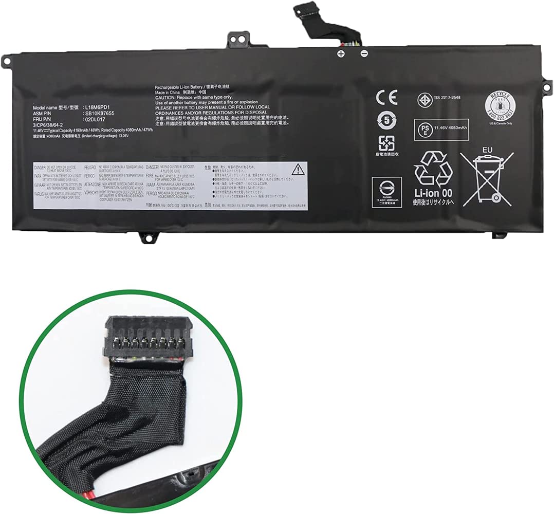 AKKEE 48Wh 02DL017 L18M6PD1 SB10K97655 Laptop Batteria per ThinkPad X395 X390 X13 1st Gen 2020 Series 02DL018 L18M6PD2 SB10K97656 02DL019 L18C6PD1 SB10K97657 02DL020 L18D6PD1 SB10K97658