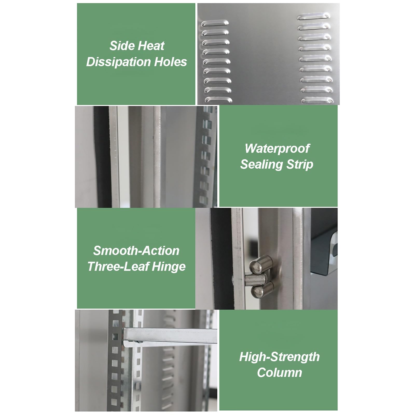 Elektrokasten Großer, Schaltschrank Wetterfester, Stand Verteilerkasten für den außenbereich Metall, Wasserdicht, Edelstahl 304, IP55(60x100x45 cm/24x39x18 in)