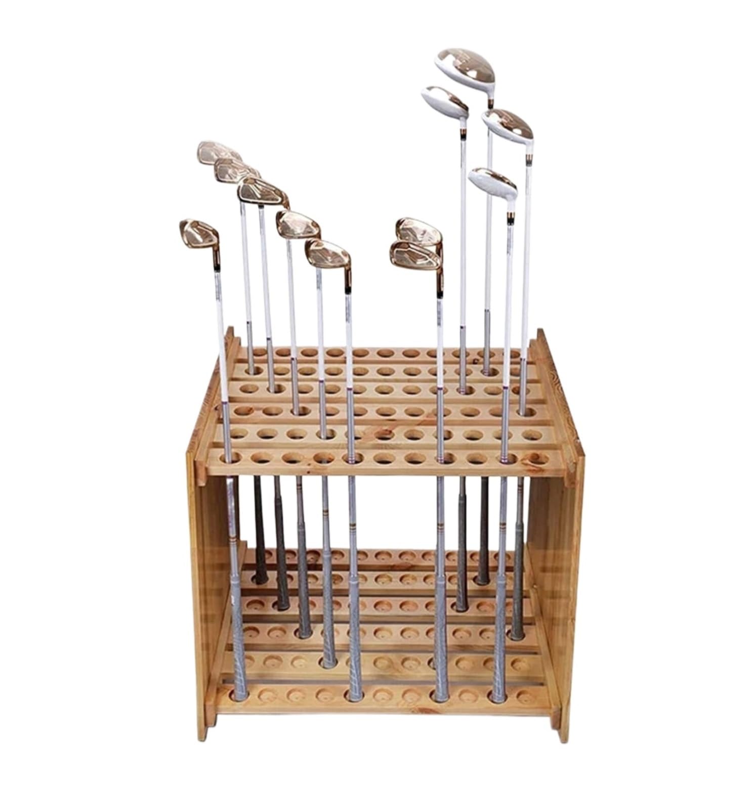 Golfschläger Ständer Holz Lagerung Racks Golf Club Veranstalter Display Stand Mit 66 Löcher Halter Golf Clubs Stehen Golfschläger Organizer
