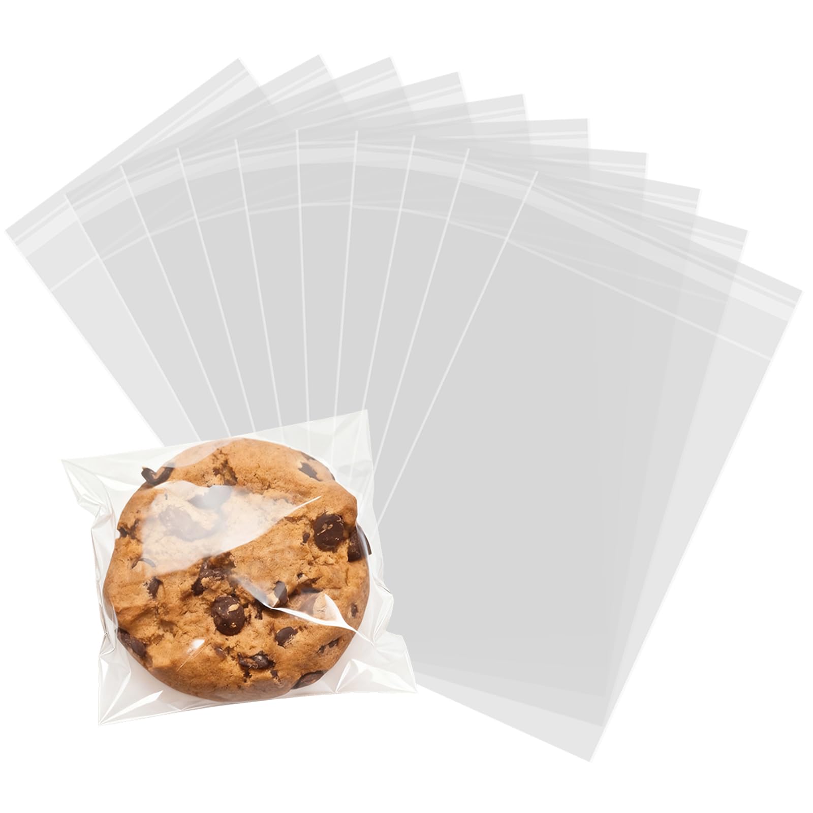200 Pcs Self Sealing Cellophane Bags, 4x6 Inches Cookie Bags, Resealable Cellophane Bags Self Adhesive for Bakery Cookies Candy Snack