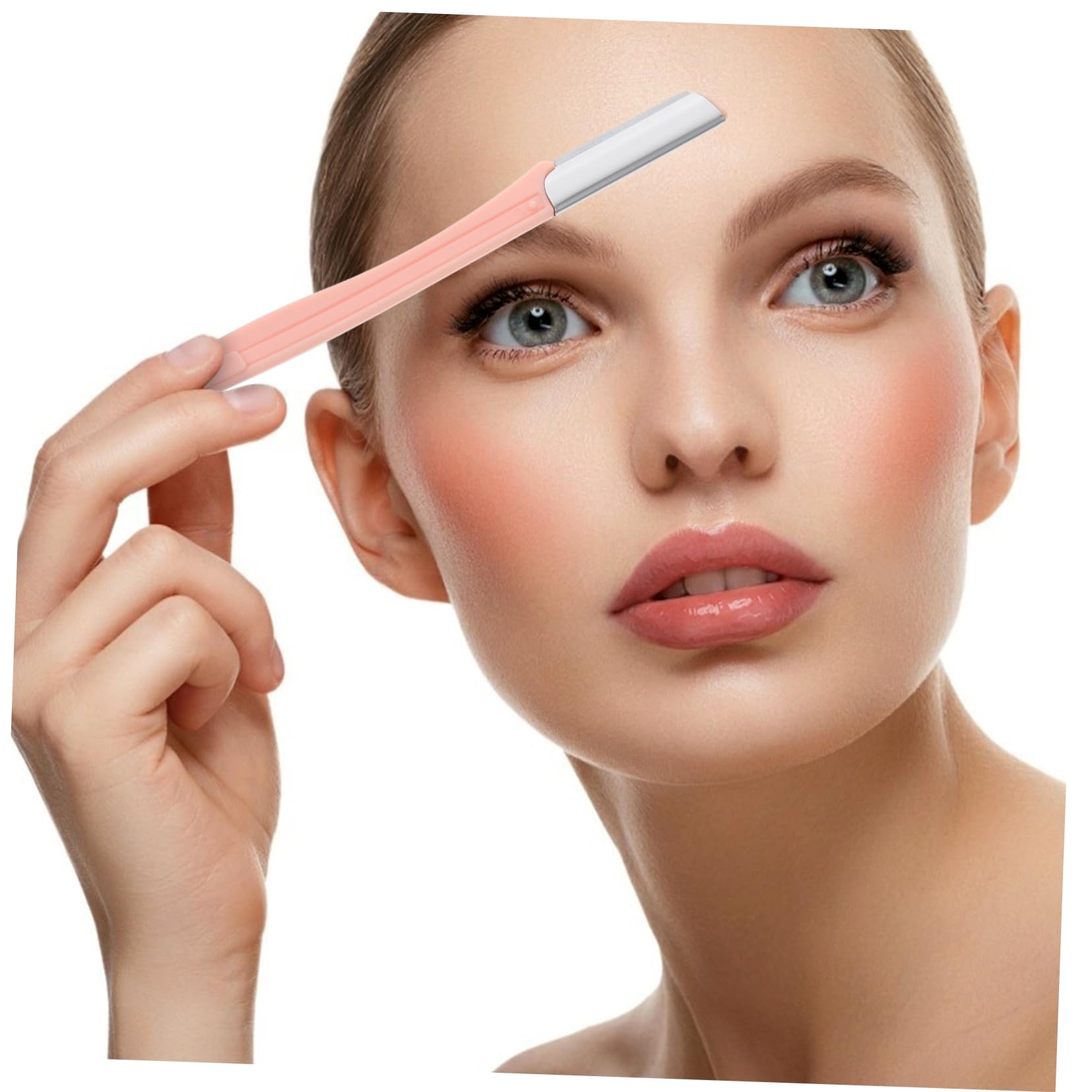 Baluue 9pezzi Rasoio Per Sopracciglia Con Manico Plastica Strumenti Pratici Per La Delle Sopracciglia Rasoio Eyebrow Shaper Rosa Facile Da Trasportare e Utilizzare