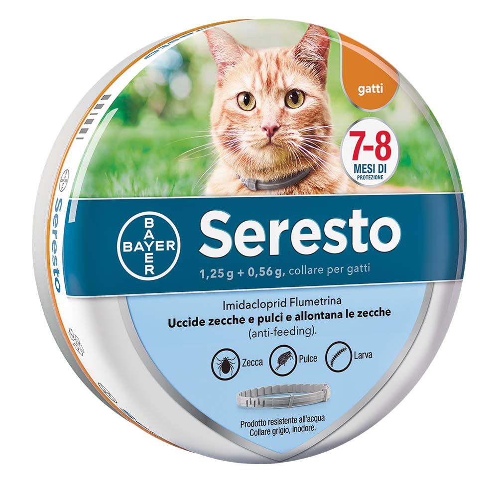 Seresto Collare Antiparassitario Per Gatti & Collare Cani Medio/Grande 8 Kg, 70 Cm
