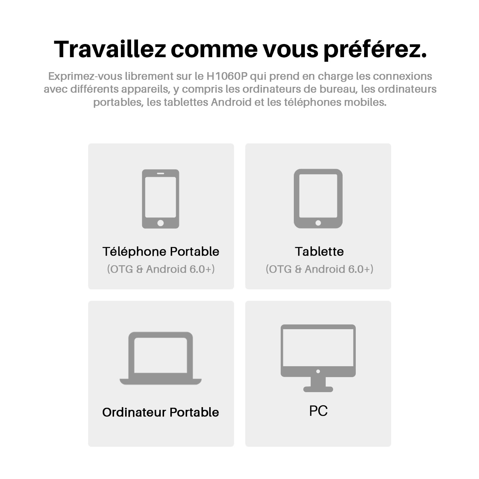 HUION Inspiroy H1060P Tablette Graphique, Tablette de Dessin Professionnelle 10 x 6,25 Pouces, Stylet sans Pile, Idéal pour la Peinture, L'édition, Les Photos, l'enseignement et Le Travail en Ligne