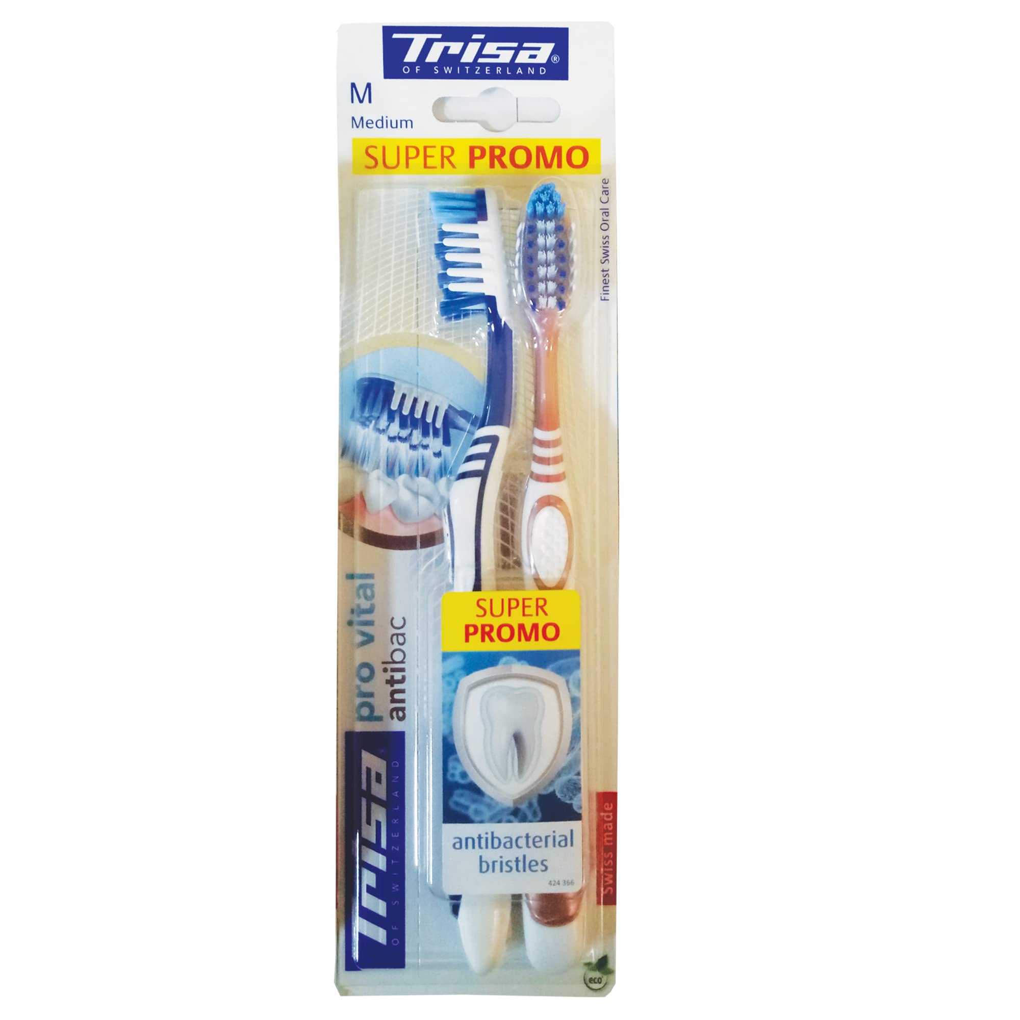 Trisa Pro Vital Antibacterial Duo (M) (Assorted Color) (B09KBNF43G) Amazon Price History, Amazon Price Tracker