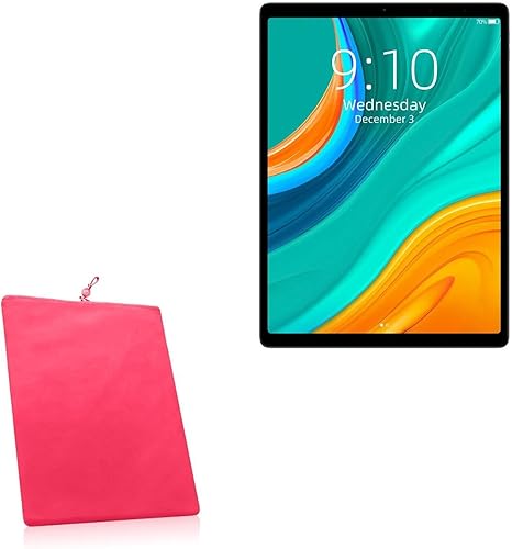 BoxWave Funda compatible con Chuwi HiPad Plus - Bolsa de terciopelo, funda de tela de terciopelo suave con cordón - Cosmo Pink