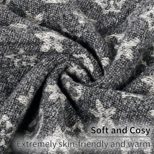 HH HOFNEN Women's Scarf Pashmina Shawls Winter Soft Warm Wraps Cashmere Feel Blanket Vintage Jacquard Style3