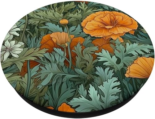 Miniatura 2 de PopSockets PopGrip estándar de flores silvestres de caléndula floral