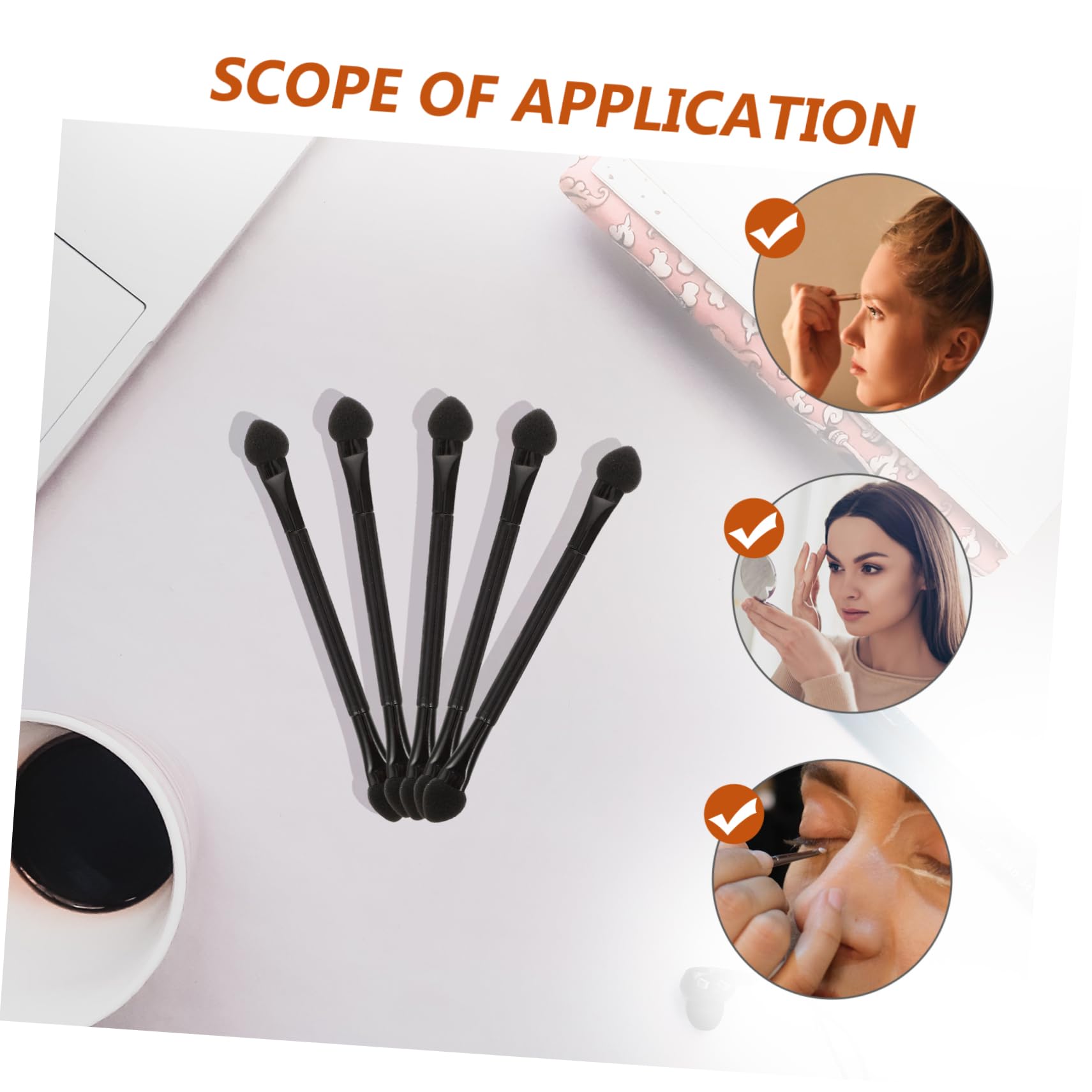 Baluue Girl Eyeshadow Makeup Brush 30pcs Sponge Eye Shadow Stick Brush Set for Ages