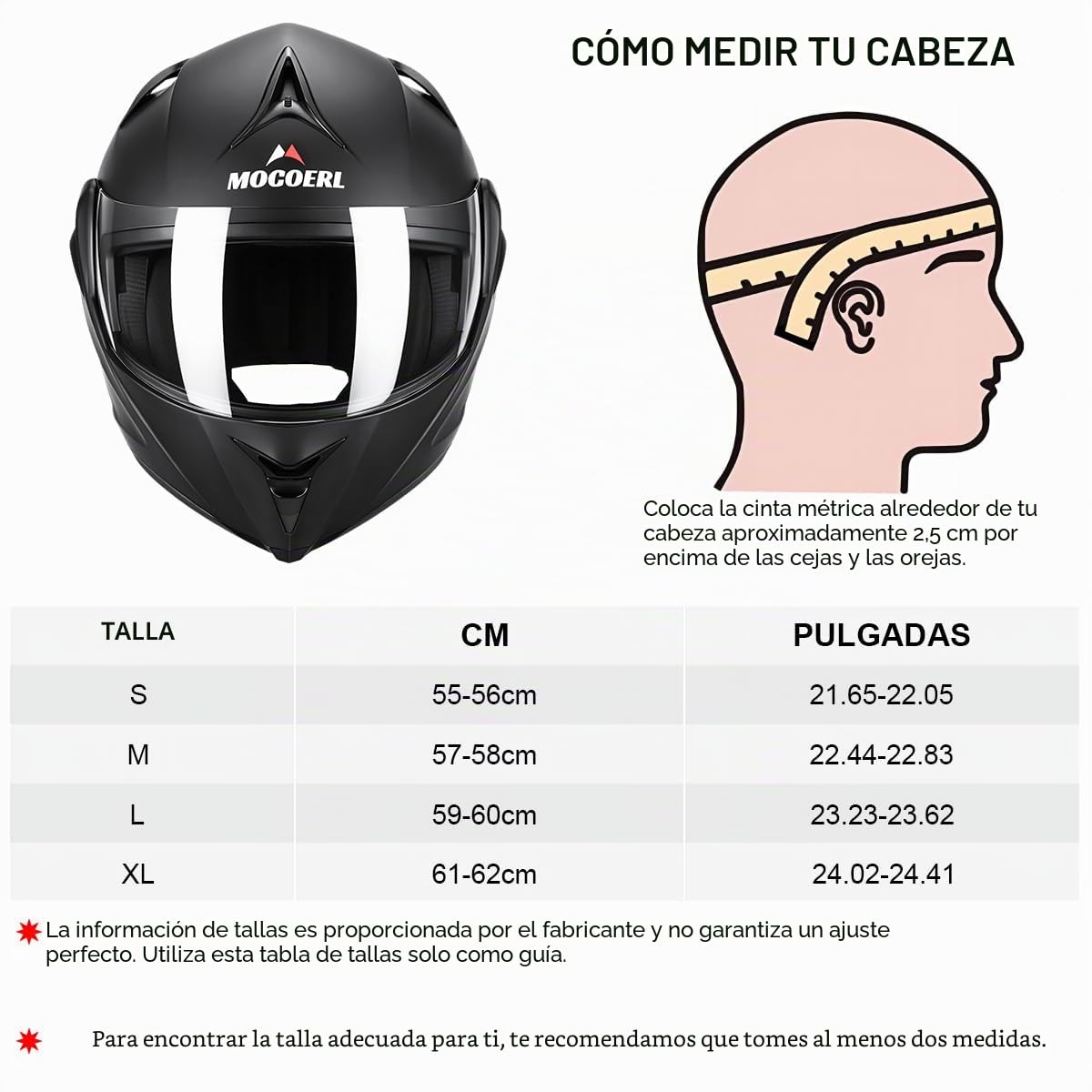 Casco Integral de Moto, Casco Modular, para Hombre y Mujer, con Viseras Dobles, Certificación ECE 22.06, Negro Mate
