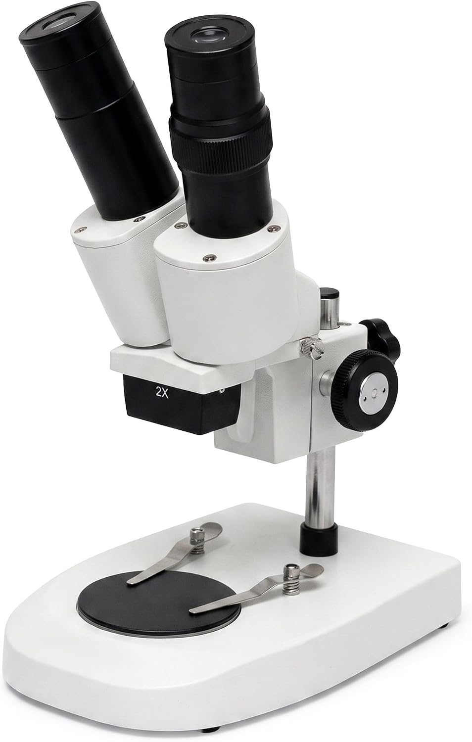 EduScope ES1 Elementary School Stereo Microscope, Binocular Microscope with 20X Magnification, WF10X Eyepieces, 2X Objective, Natural Light, 70mm Working Distance for Kids STEM Learning