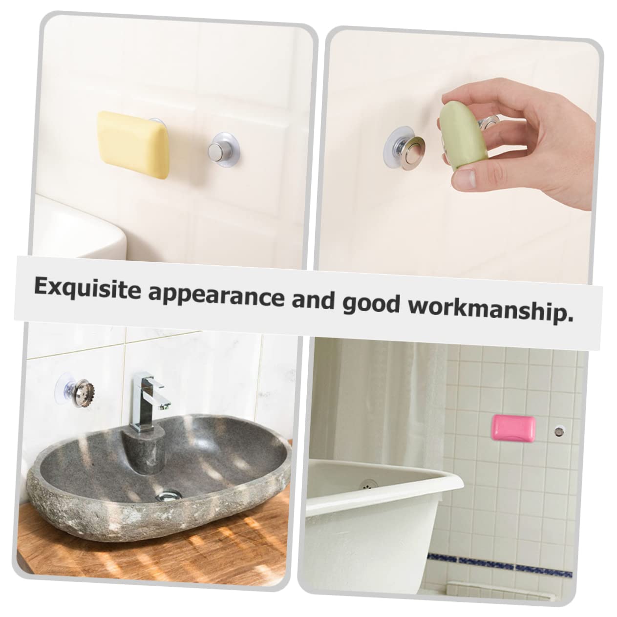 WOONEKY 4 Set Di Portasapone Da Parete Per Bagno Portasapone Magnetico Per Doccia