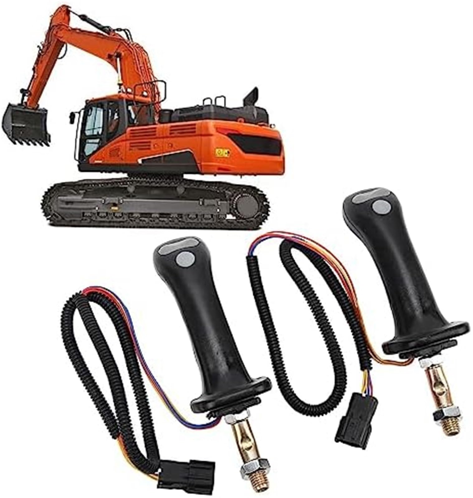 Botón de Palanca de Mando de Excavadora de aleación de Aluminio Doosan DH DX150 215 225 300 37020119C Control de Joystick para Excavadora