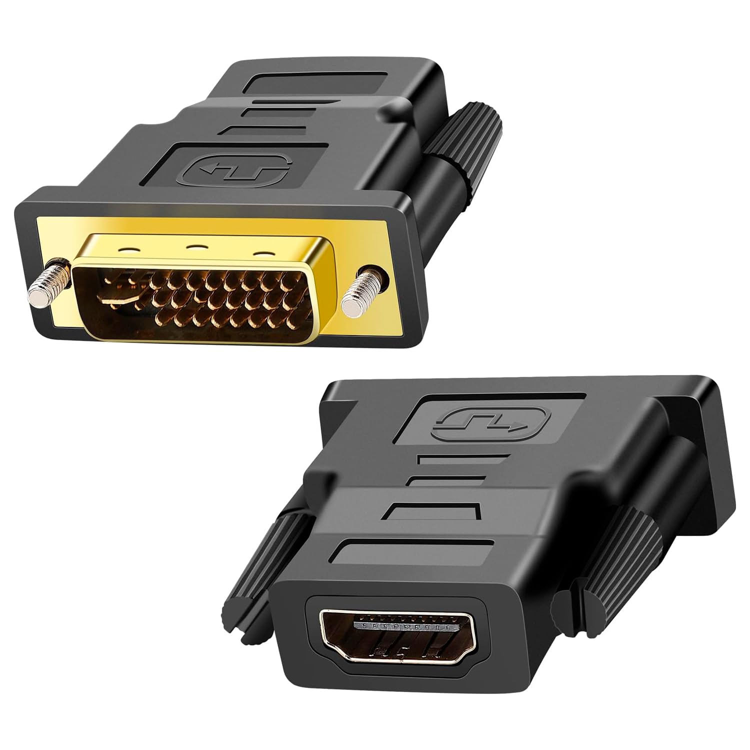 CABLEPELADO - Adattatore da DVI maschio a HDMI femmina, Dual Link (24 + 5 pin), adattatore bidirezionale DVI, 1080P, Full HDTV, compatibile con PS3/PS4, TV Box, BLU-Ray, proiettore, nero