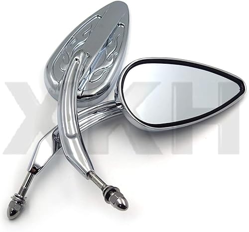 Miniatura 5 de XKMT-Par de espejos cromados para Harley 82-18 Street Bob Fat Bob