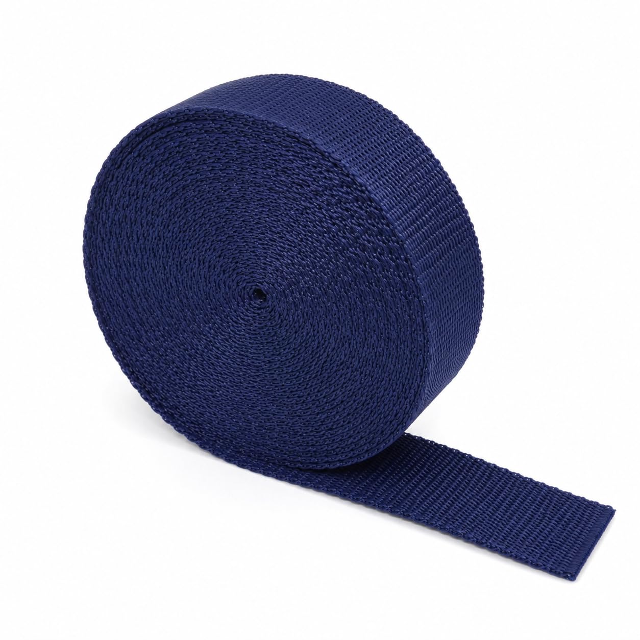 The Webbing Shop Polypropylene Webbing Strap, Continuous Length Flat Woven Tape for Bags, Crafts, Belts, Pet Collars and Leads (Navy Blue, 25mm x 10m)