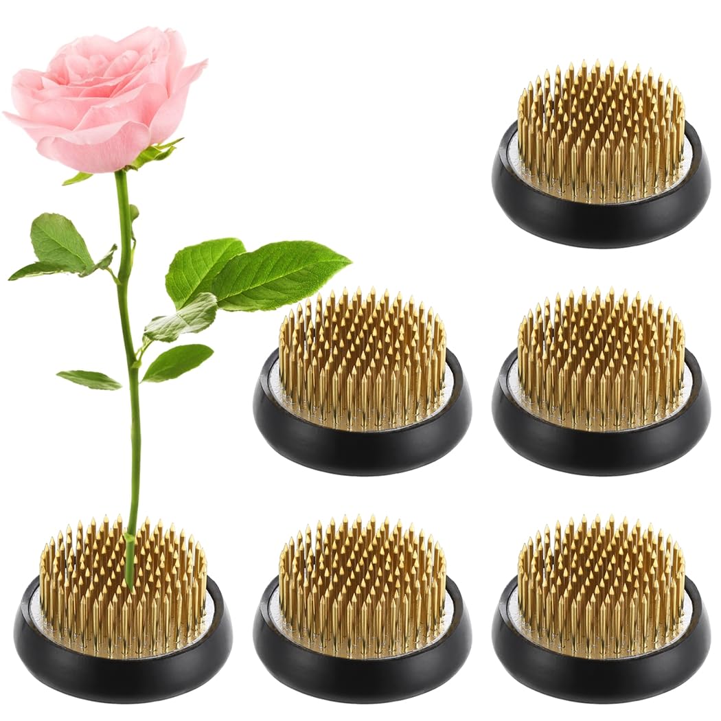 Lot de 6 grenouilles florales 5,3 cm en laiton pour Ikebana