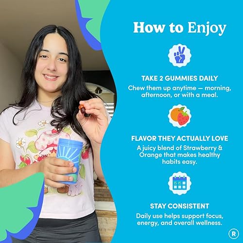 Miniatura 8 de FIRST DAY Vitaminas para Adolescentes - Multivitamínico para Niñas y Niños de 12 a 17 años, Mezcla Orgánica de Frutas y Vegetales - 12 Nutrientes