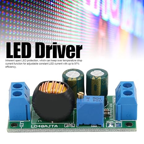 LD48AJTA LED Driver Board 72W DC 6 to 50V Step Down Power Supply Module 1 to 3A LED Driver Module PWM Controller DC DC Step Down Constant Current Converter (L 1A 6-16V with