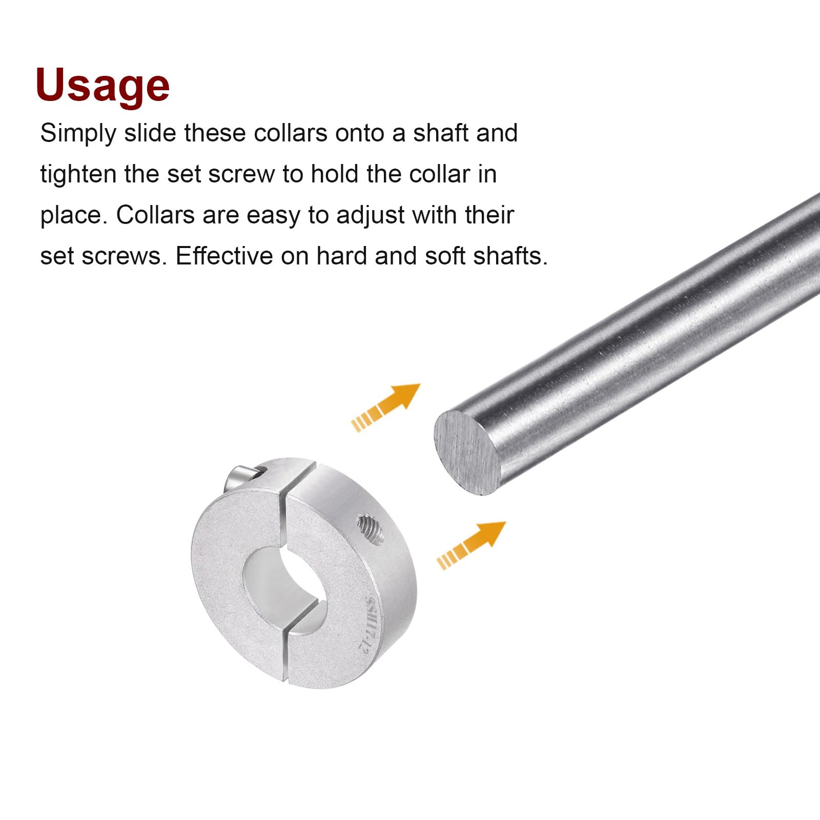 QUARKZMAN Collare Per Albero A Morsetto Singolo Diviso Foro 1-7/8" Collare Serraggio Monopezzo, 2 - Foto 10