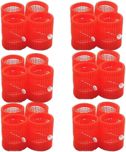 Hair Curlers – Jumbo Size, Orange (24 Pieces)