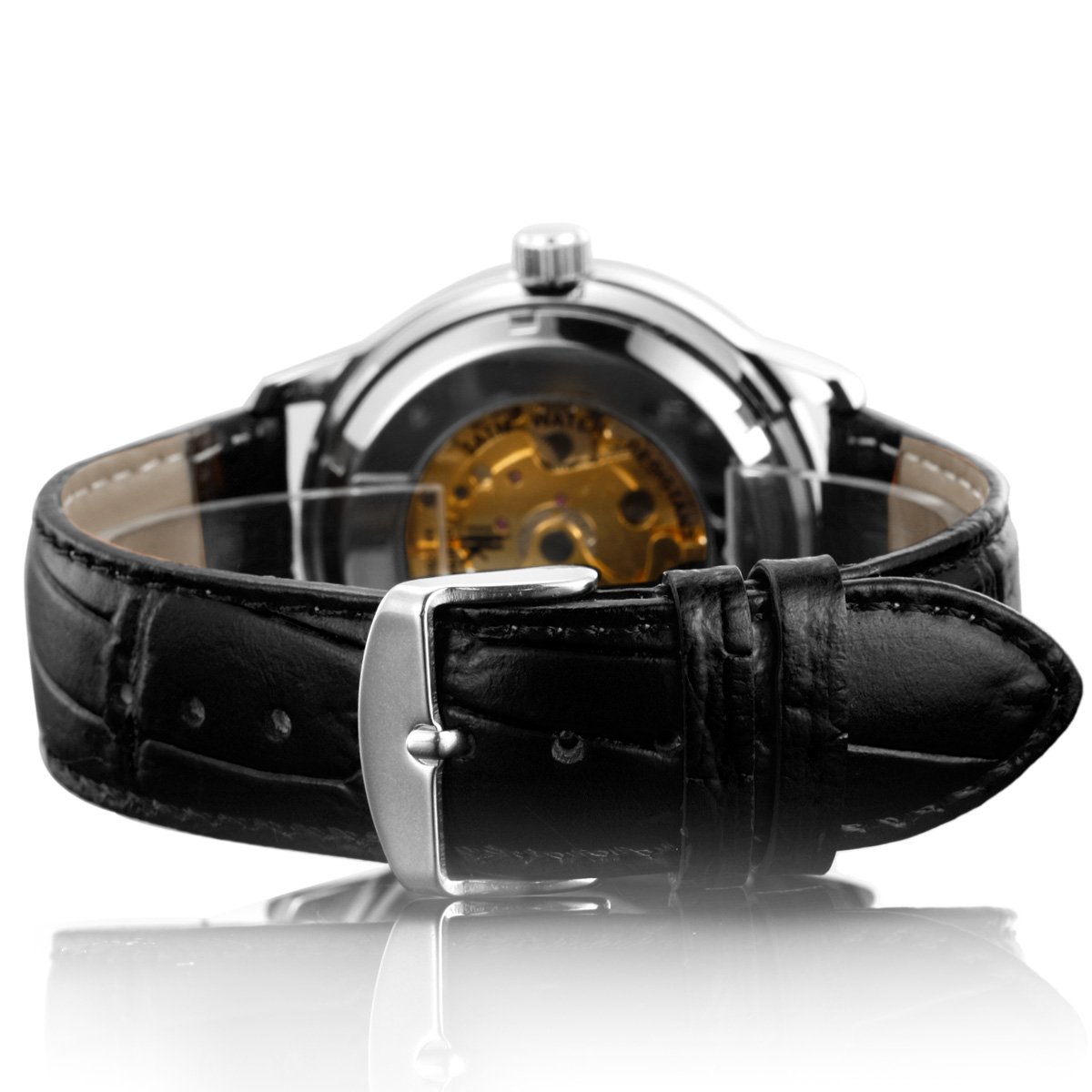 Alienwork IK Automatikuhr Armbanduhr Herren Damen Skelett Glasboden