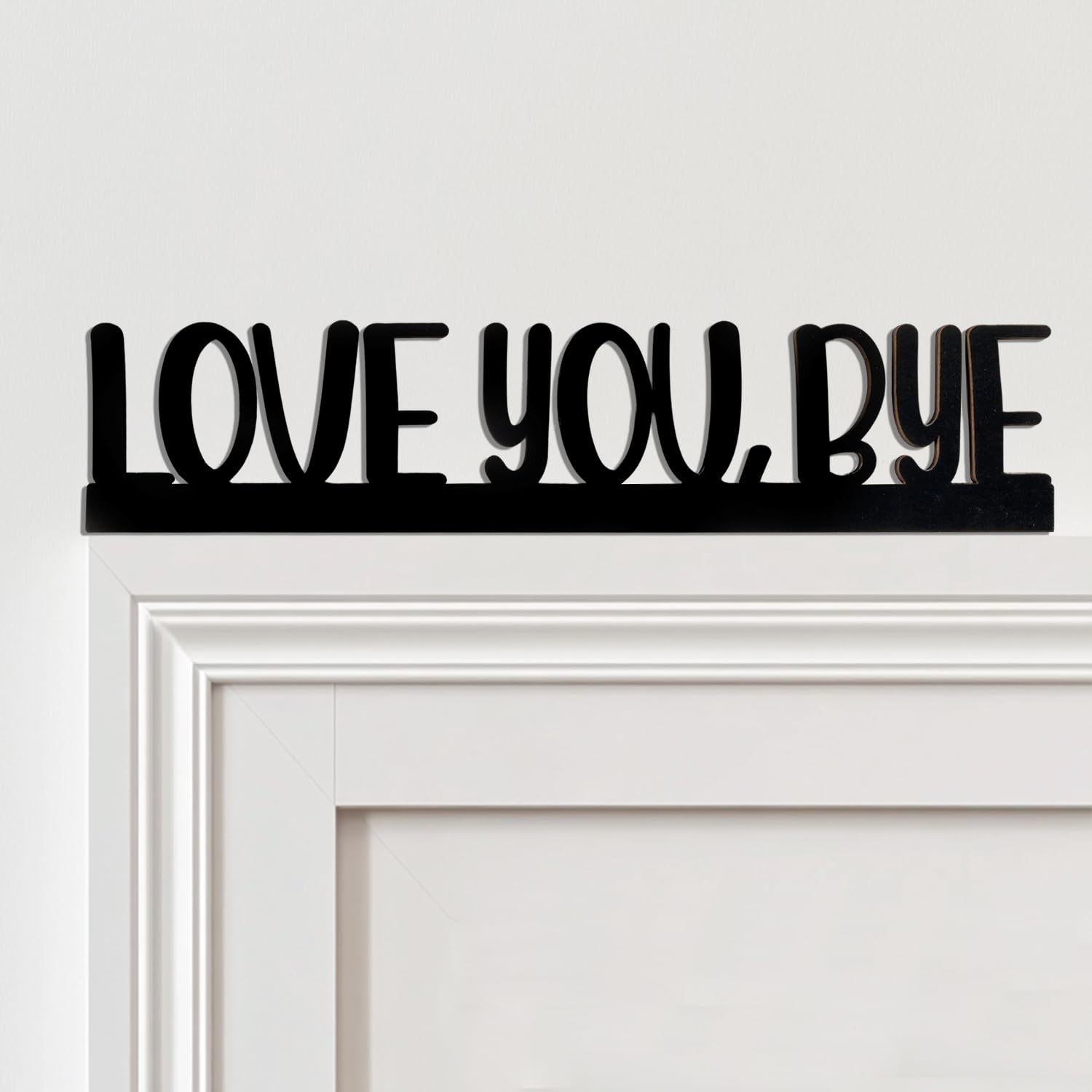 Amazon.com: Love You Bye Sign Above Door Wooden Door Topper