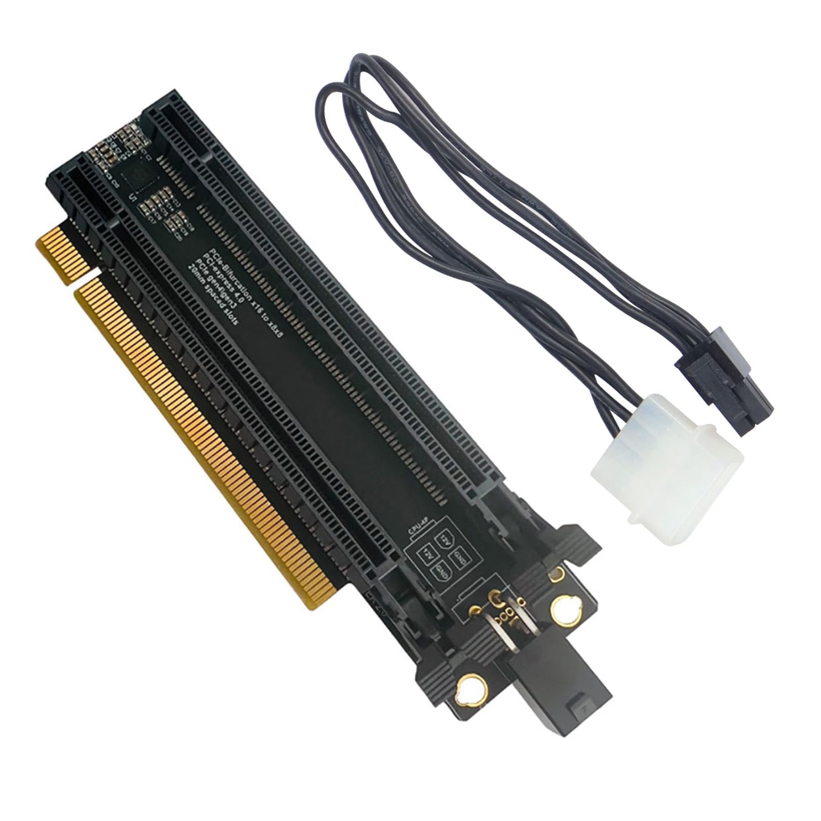 Tarjeta de expansión PCI-E 4.0 x16 1 a 2 GEN4 GEN3 Split Cads configurables como divisor de reloj IC de modo X8X8 1 a 2
