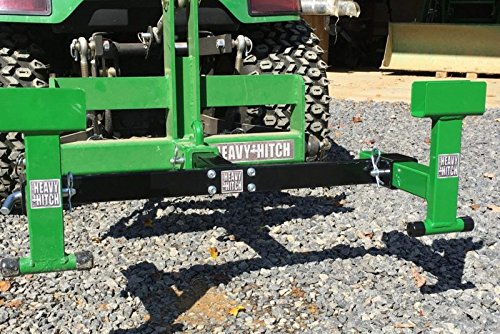 Heavy Hitch Trash Can Hauler Grabber For Lawn Mower | Hitch’n Can Works With 2 Inch Receiver Hitch On Lawnmower | For Use With Sub-Compact Tractors With Three Point Hitch - Orange #TOP3