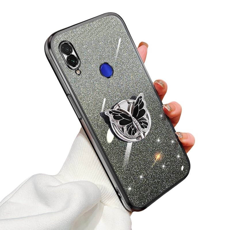 Listado de Xiaomi Redmi Note 7 Pro Walmart los 10 mejores. 38 Funda para Xiaomi Redmi Note 7/Note 7 Pro con purpurina para mujeres y niñas, Transparente de Goma TPU Suave, con soporte de mariposa con purpurina, a prueba de golpes,Compatible...