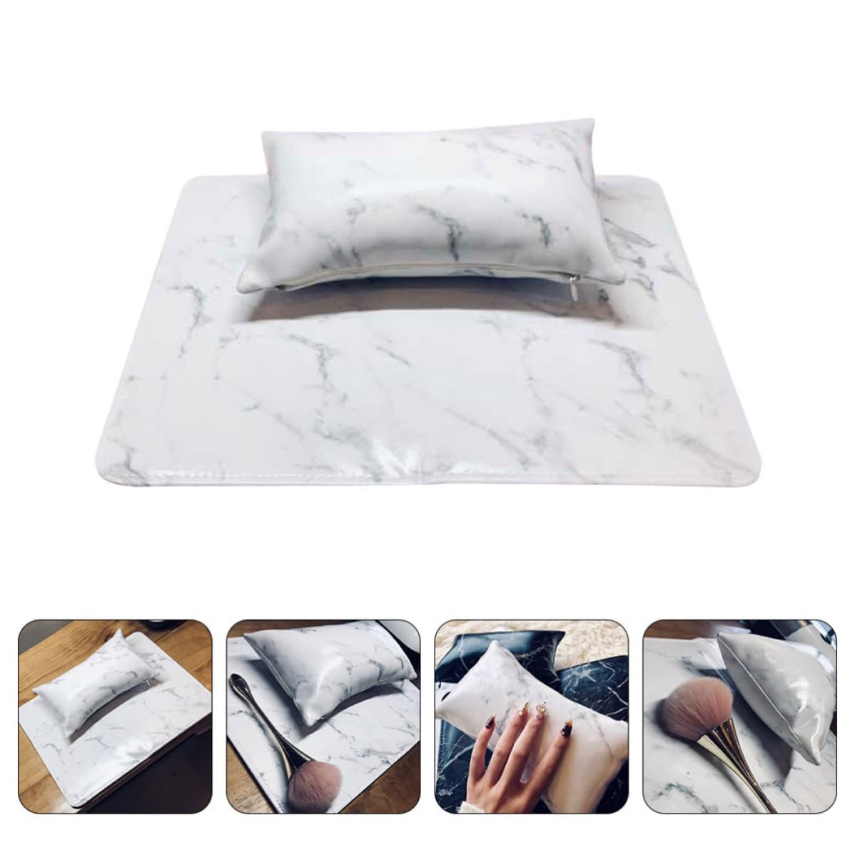 Nail Art Hand Pillow Set PU Manicure Arm Rest for Stable Hands