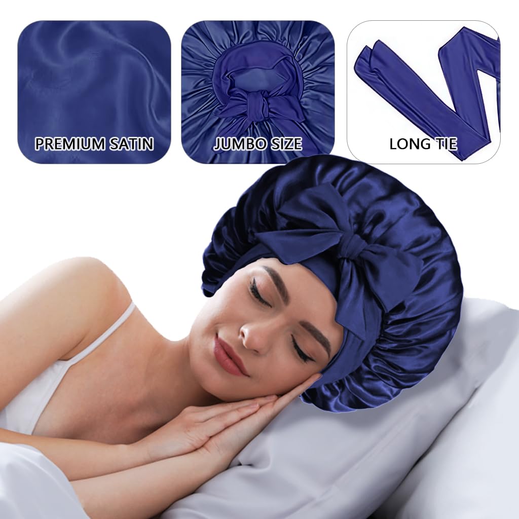 Satin Hair Bonnet for Women Sleeping - Image 3