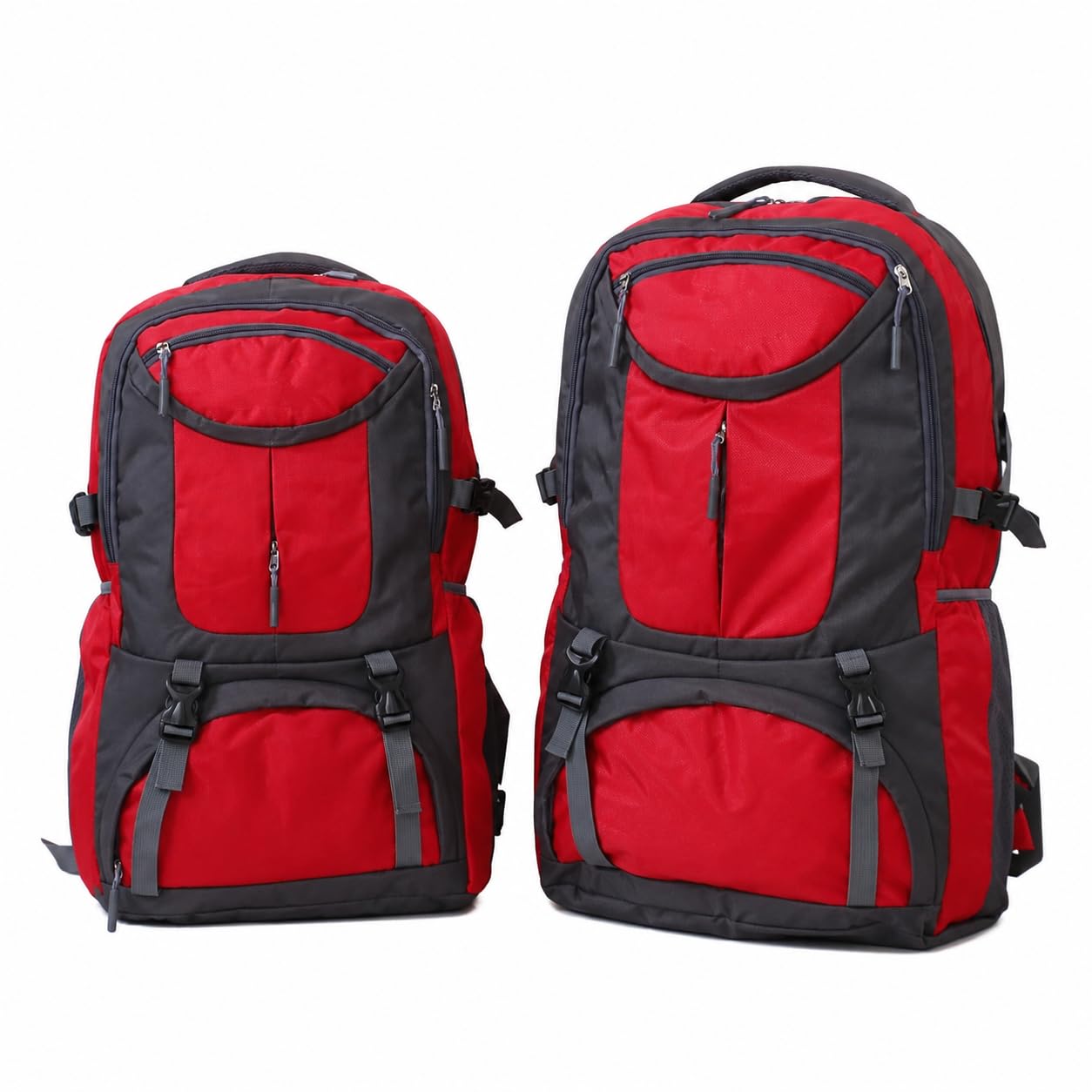 Zaino da Viaggio Rosso, Zaino Trekking Montagna Unisex Traspirante, per Escursioni e Sport Outdoor, in Tessuto Resistente, 75L
