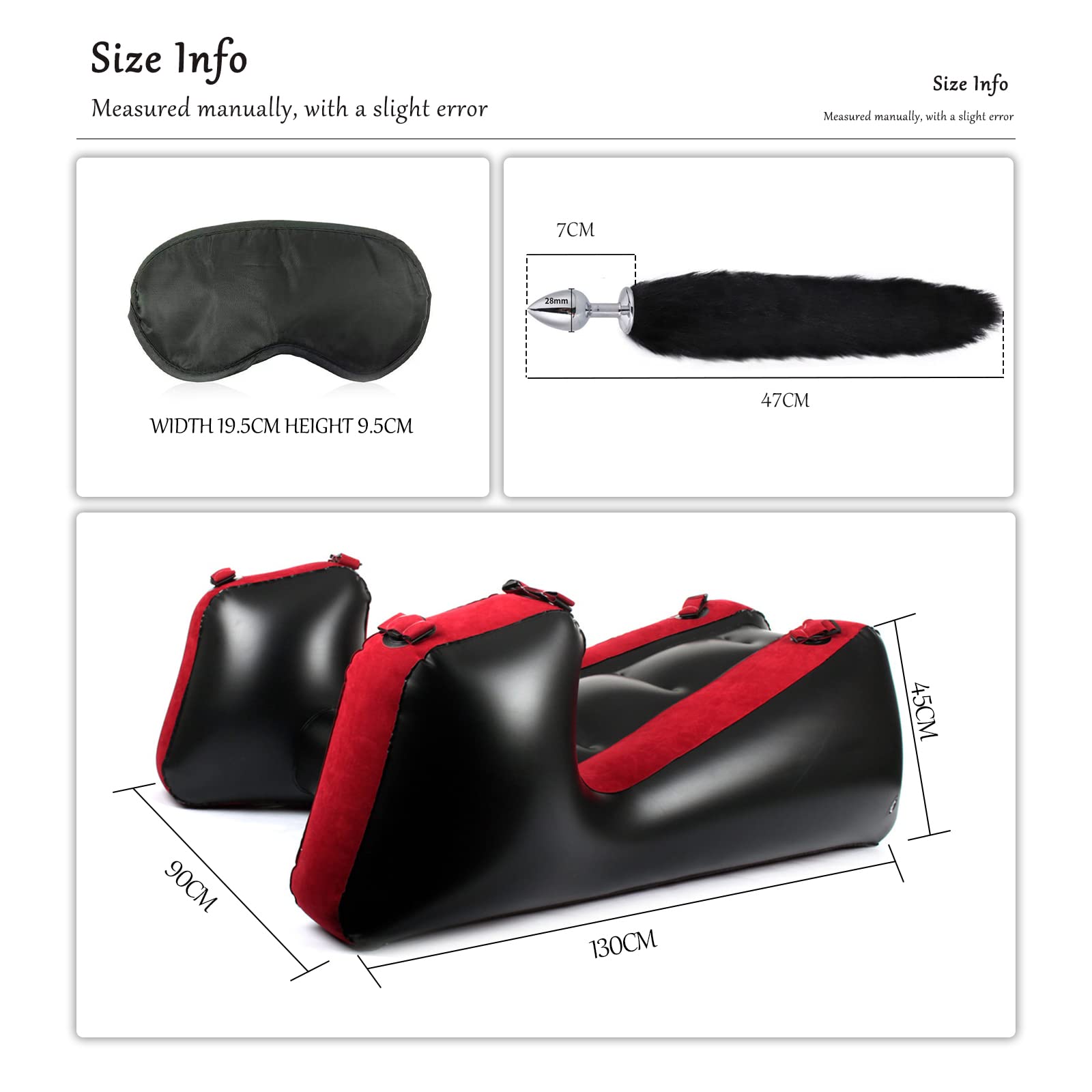 Divano per sesso BDSMLOVE Deluxe con pompa ad aria, cuscini e rampe erotici, cuscino per sesso, sedia per sesso, cuscino per sesso per coppie con manette, letto per sesso, morsetti per capezzoli