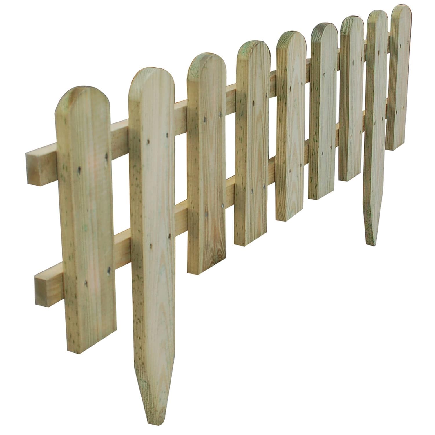 MEHRU Wooden Picket Fence 40cm Decorative Garden Border Fence Panels for Lawn Edging, Outdoor Garden Fence for Pathways & Flower Beds
