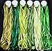New 7mm Size ThreadNanny 6 Spools of 100% Pure Silk Ribbons - Green Tones - 60 MTS x 7mm