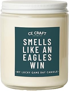 CE Craft - Smells Like an Eagles Win Candle - Football Themed Candle, Gift for Dad, Gift for Son, Eagles Gift, Football Themed Candle, Gift for Him (Bourbon Vanilla)